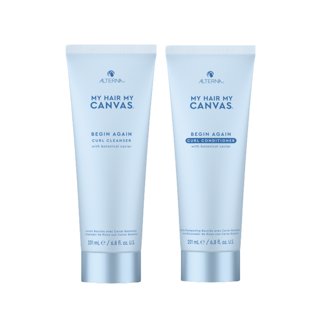 Image of Alterna Canvas Begin Again Curl Cleanser & Conditiner 201ml Duo