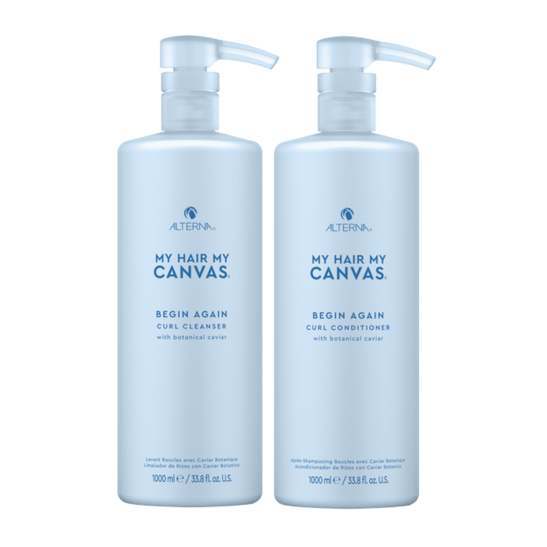 Image of Alterna Canvas Begin Again Curl Cleanser & Conditioner 1000ml Duo
