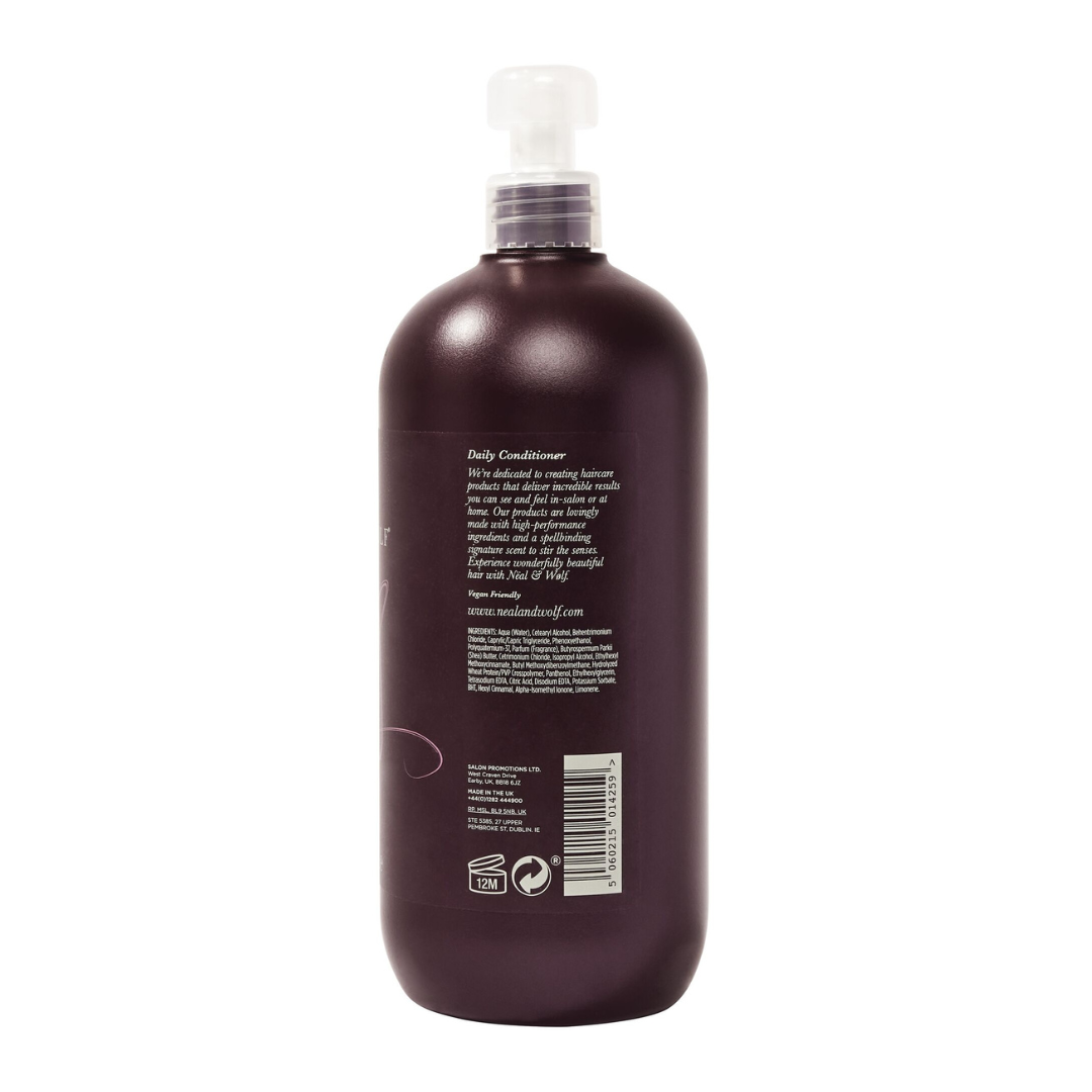 Image of Neal & Wolf Daily Conditioner 950ml Back of Bottle