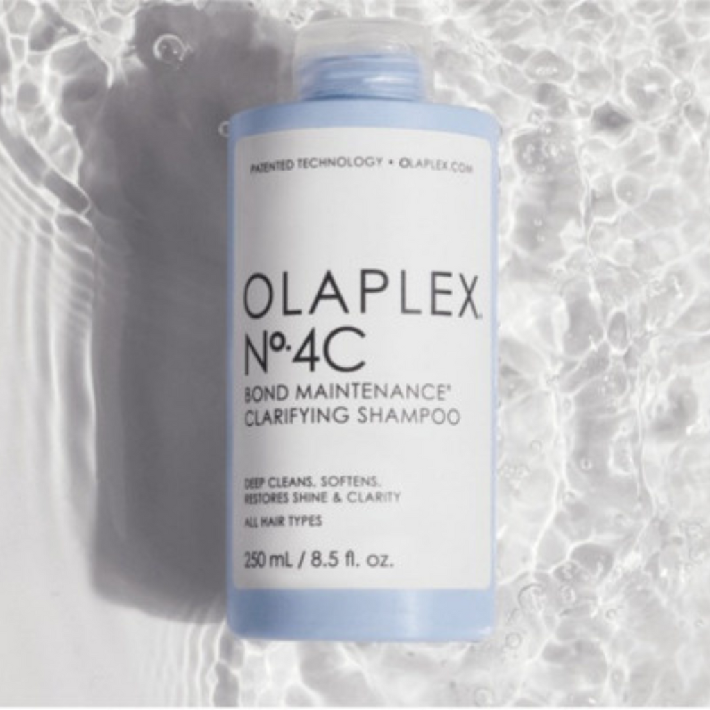 Olaplex No.4C Bond Maintenance Clarifying Shampoo to help remove build up for healthy hair