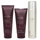 Image of Neal & Wolf Daily Shampoo 250ml, Conditioner 200ml & Control Hairspray 250ml Trio