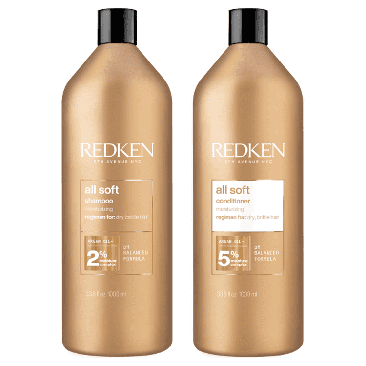 Redken All Soft Shampoo & Conditioner 1000ml Duo - Born Hair Care