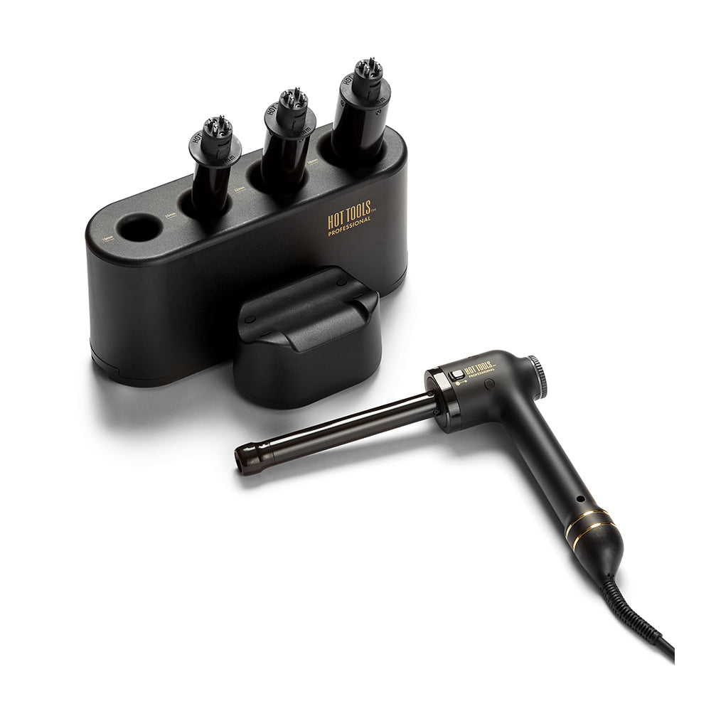 Hot Tools Black Gold Curl Bar Set - All In One Set 19mm, 25mm, 32mm, 38mm