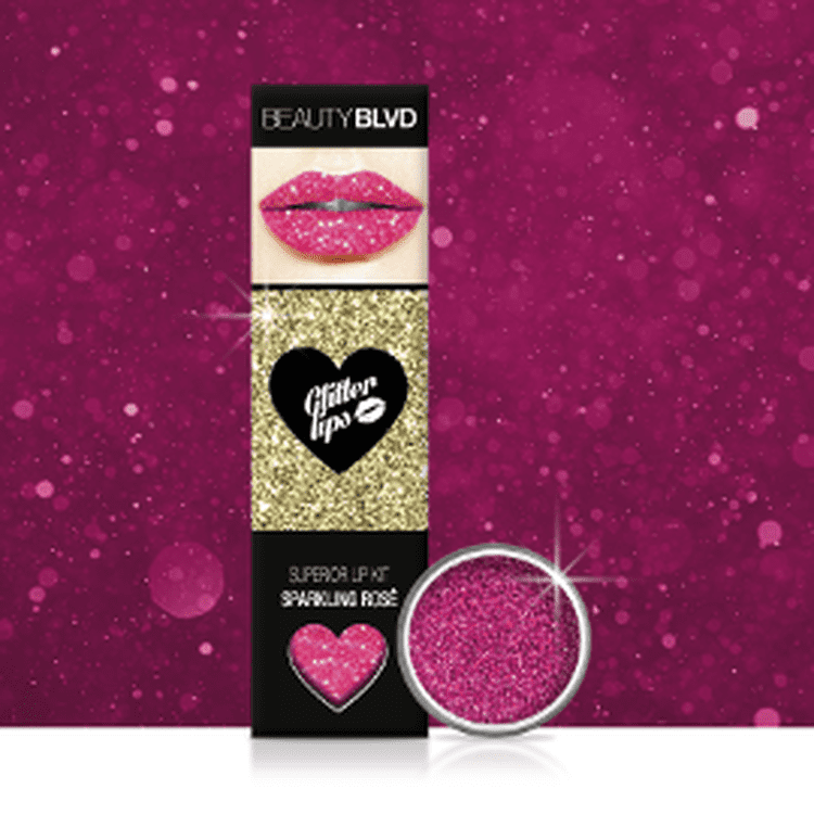 Beauty BLVD Glitter Lips Superior Lip Kit - Sparkling Rose - Born Hair Care
