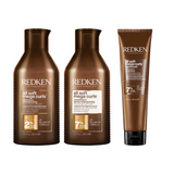 Redken All Soft Mega Curls Shampoo 300ml, Conditioner 300ml & Hydramelt Treatment 150ml Trio